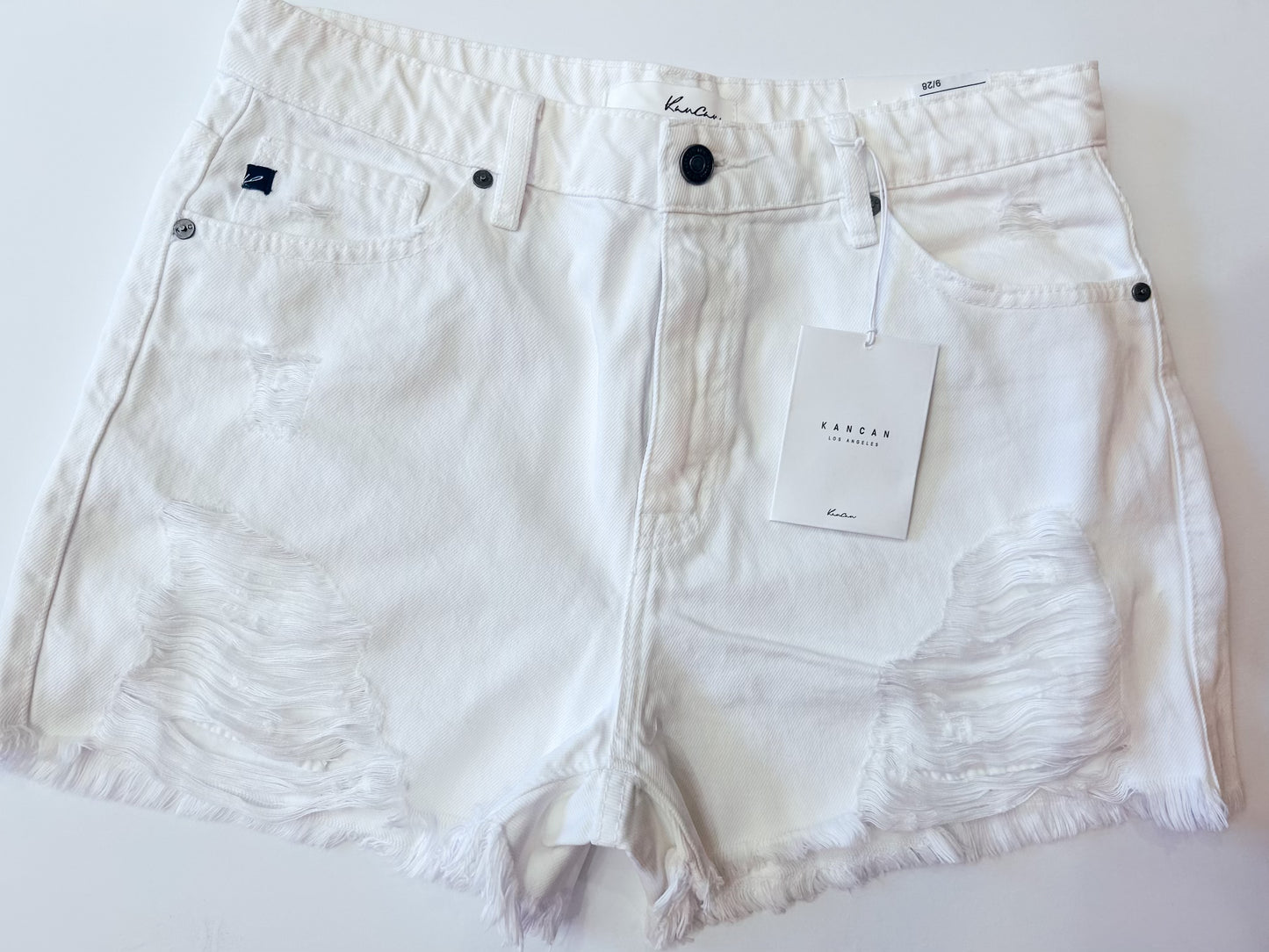 Willow White Denim Kan-Kan Shorts